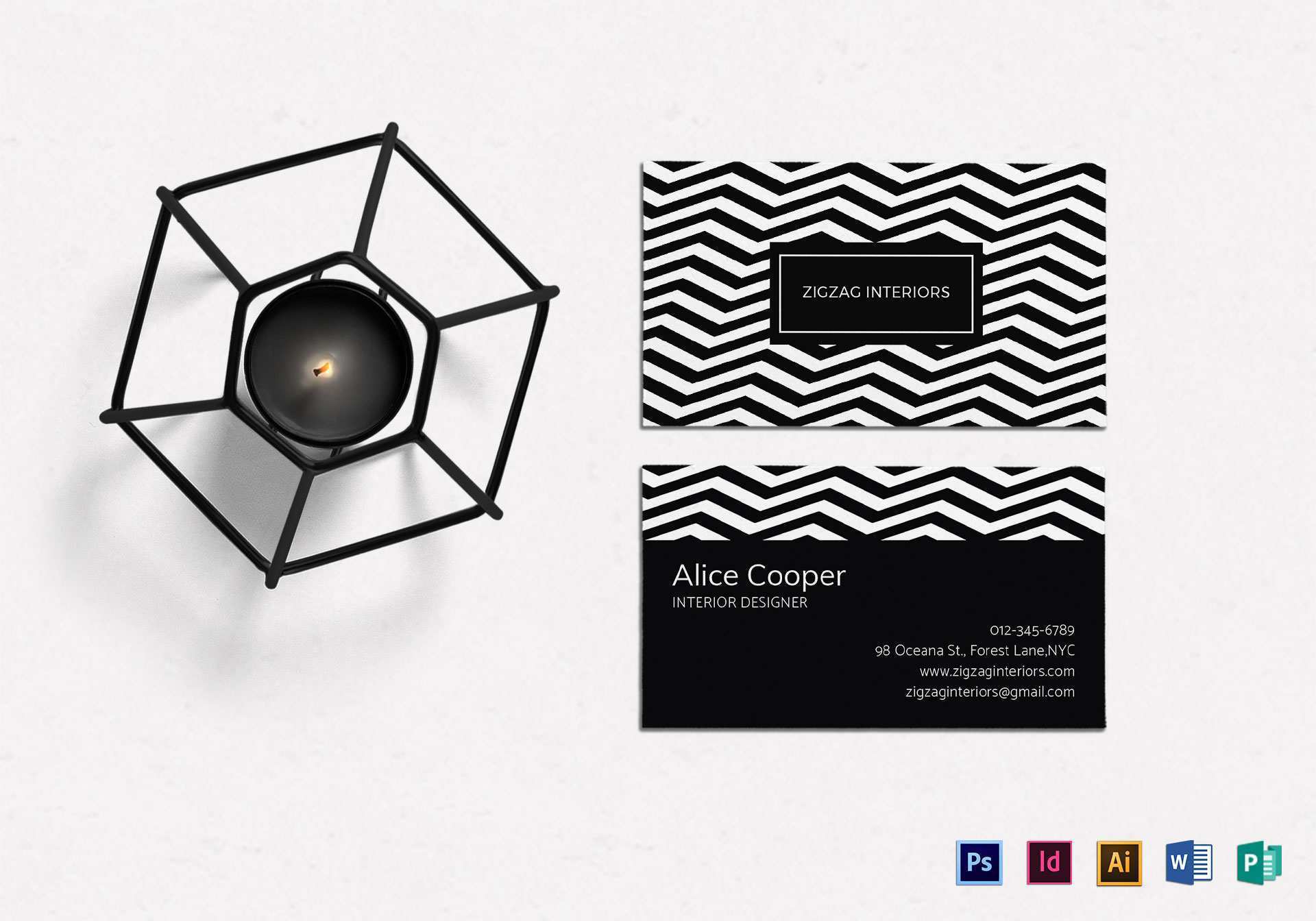  Black And White Business Card Template Word Cards Design Templates