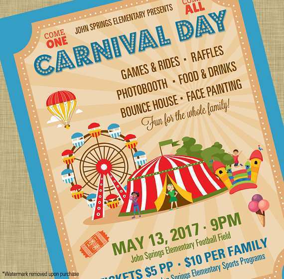 39 Creating School Carnival Flyer Template For Free for School Carnival Flyer Template