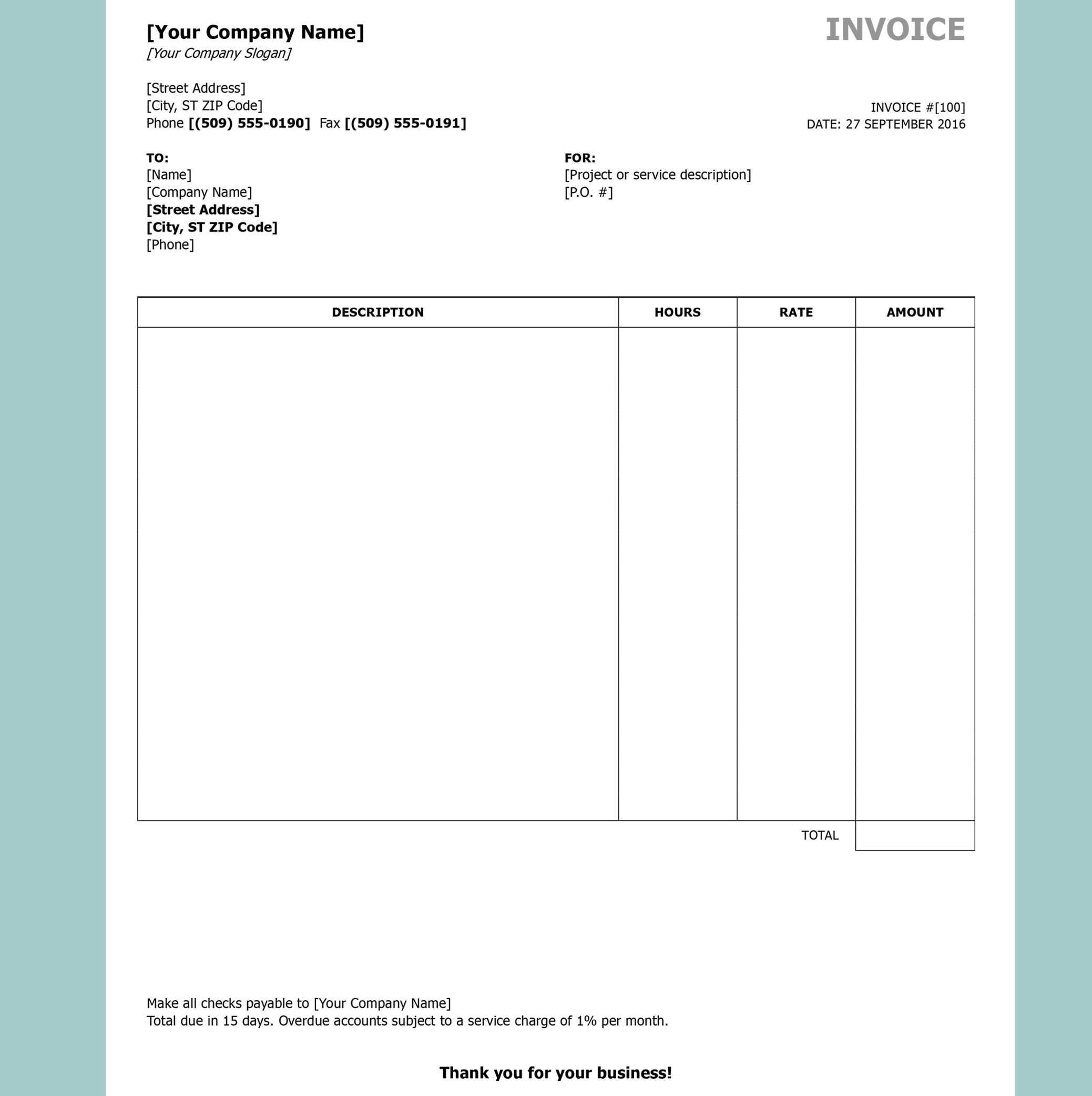 39 Creating Vat Invoice Template Word Formating for Vat Invoice Template Word