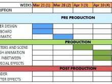 Timeline Production Schedule Template