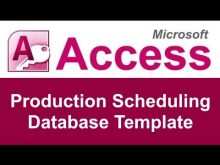 39 Customize Access Production Schedule Template Photo for Access Production Schedule Template