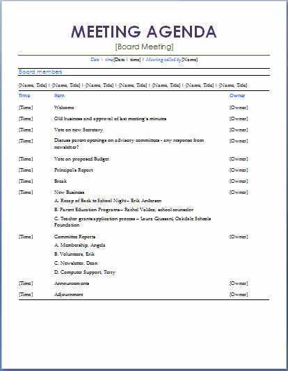 39 Customize Our Free Agenda Template For Seminar in Word for Agenda Template For Seminar