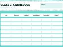 Special Class Schedule Template