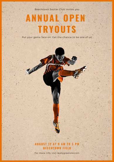 39 Customize Soccer Tryout Flyer Template For Free with Soccer Tryout Flyer Template