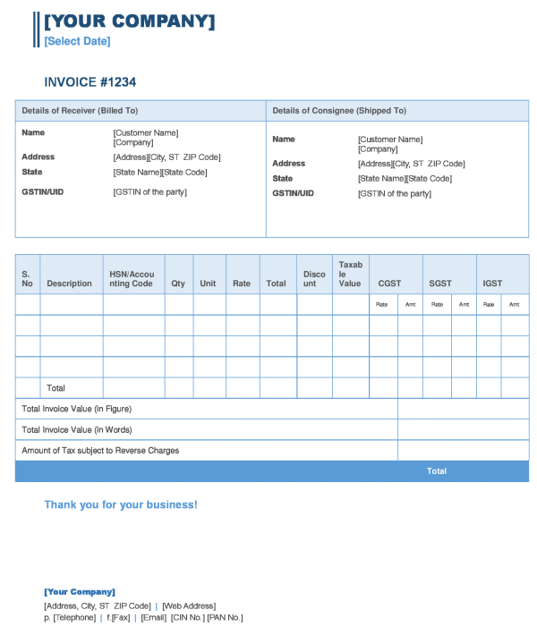 39 Format Gst Tax Invoice Format Latest for Ms Word by Gst Tax Invoice Format Latest