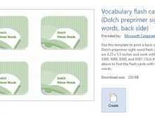Flash Card Template Microsoft Word