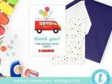 39 Free Printable Fire Truck Thank You Card Template Formating with Fire Truck Thank You Card Template