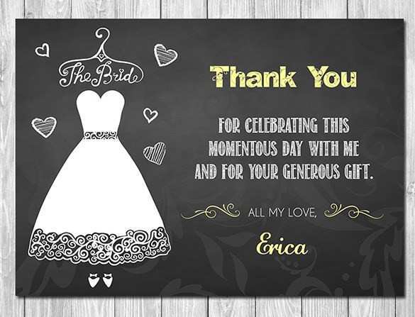 39 How To Create Free Bridal Shower Thank You Card Templates Photo for Free Bridal Shower Thank You Card Templates