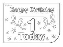 39 Online 1 Year Old Birthday Card Template With Stunning Design with 1 Year Old Birthday Card Template