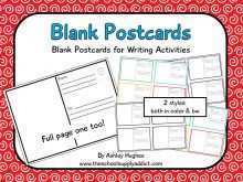 Postcard Writing Template For Kindergarten