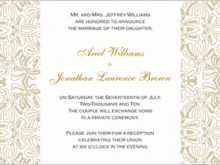 39 Printable Invitation Card Format For Reception Templates by Invitation Card Format For Reception