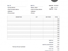 Invoice Format For Manufacturer