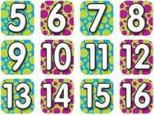 39 Printable Number Card Template 1 30 Maker with Number Card Template 1 30