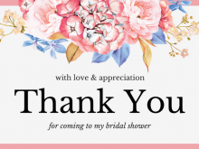 39 Report Thank You Card Template For Bridal Shower For Free with Thank You Card Template For Bridal Shower