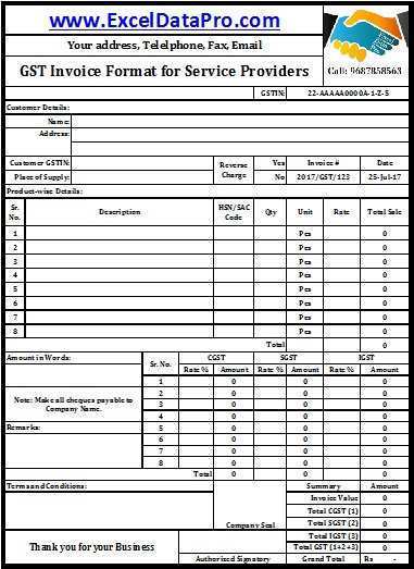 39 Standard Gst Tax Invoice Format Xls in Word with Gst Tax Invoice Format Xls