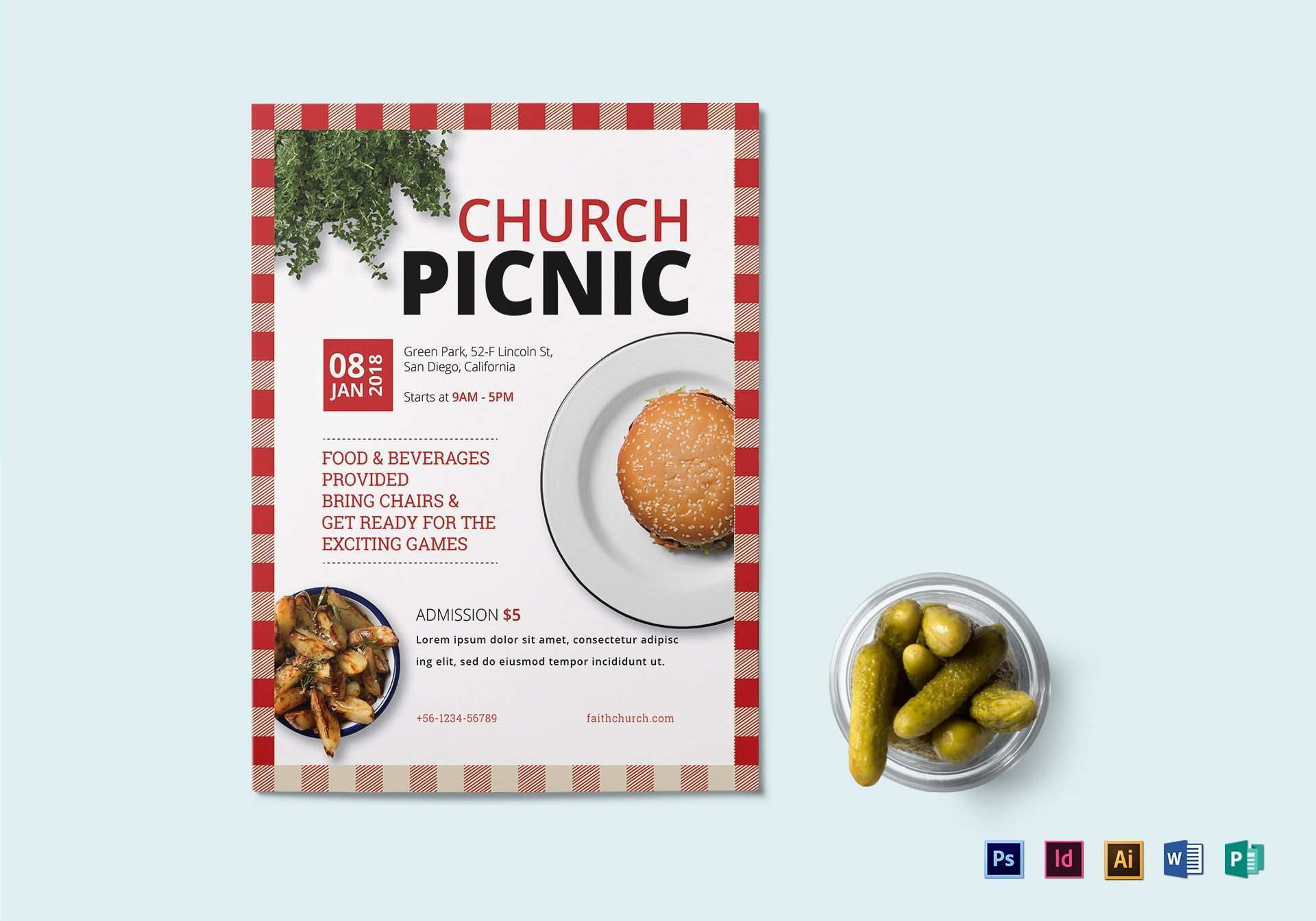 40 Blank Church Picnic Flyer Templates PSD File with Church Picnic Flyer Templates