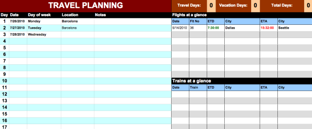 40 Create 3 Week Travel Itinerary Template Now for 3 Week Travel Itinerary Template