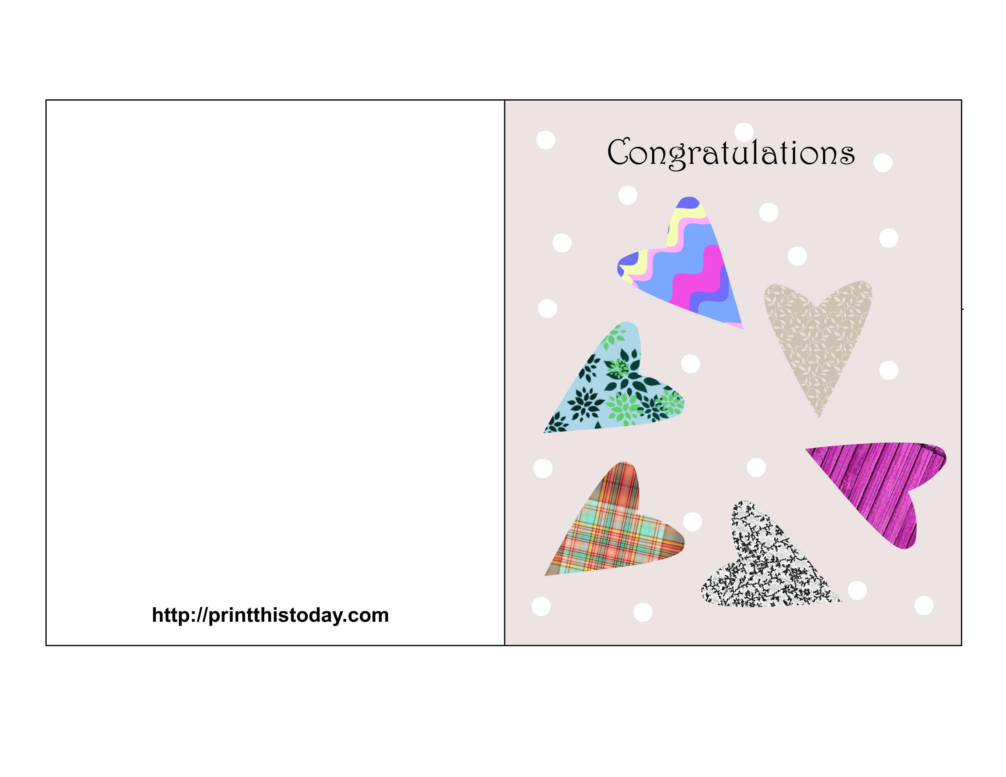 Congratulations Card Template Printable Cards Design Templates