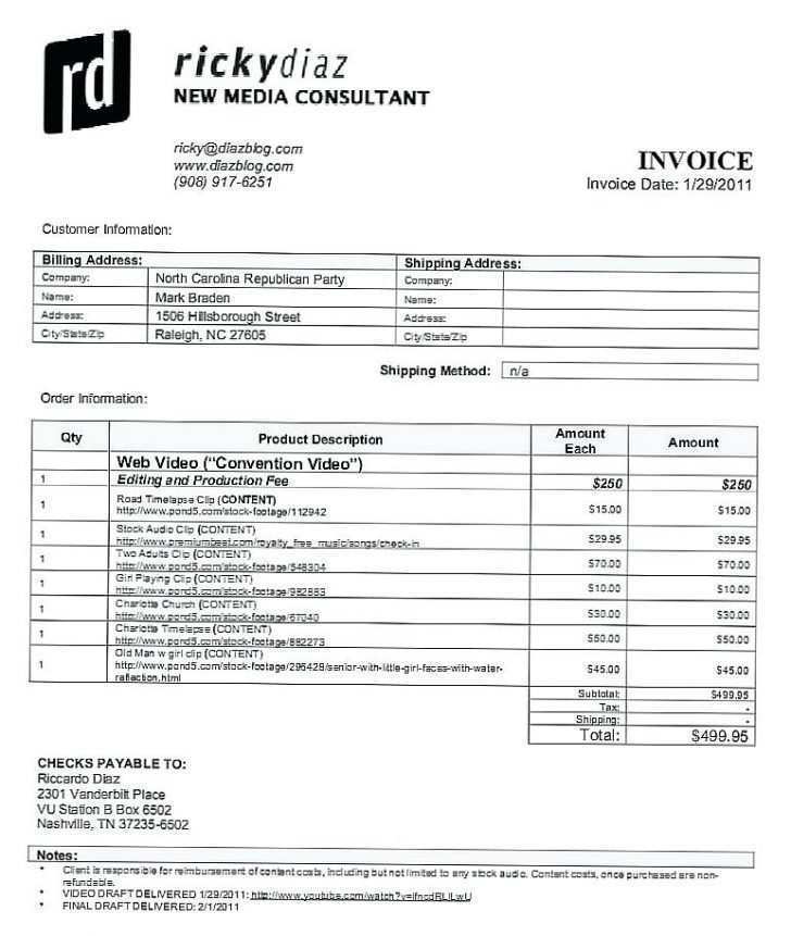 40 Customize Our Free Freelance Videographer Invoice Template Maker