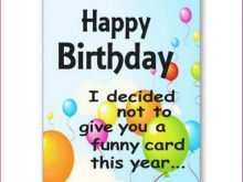 Happy Birthday Card Template To Print