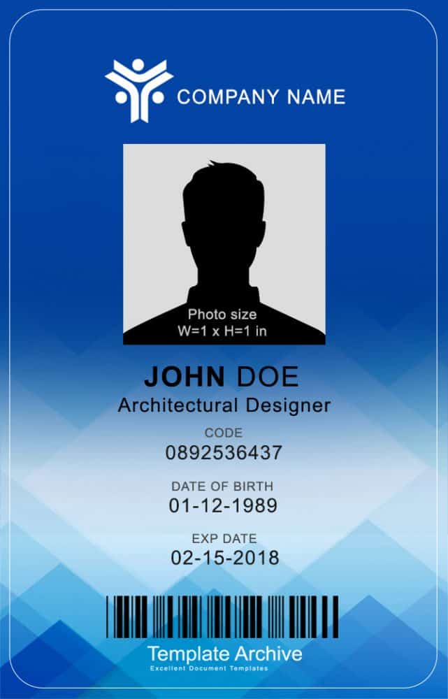 Photo Id Card Template Free Download Printable Templates