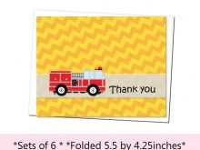 40 Format Fire Truck Thank You Card Template Photo for Fire Truck Thank You Card Template