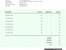 40 Format Invoice Template For A Contractor for Ms Word for Invoice Template For A Contractor