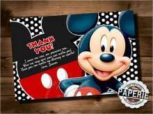 40 Free Printable Mickey Thank You Card Template Download by Mickey Thank You Card Template
