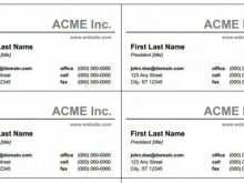 Word Business Card Template How To Use