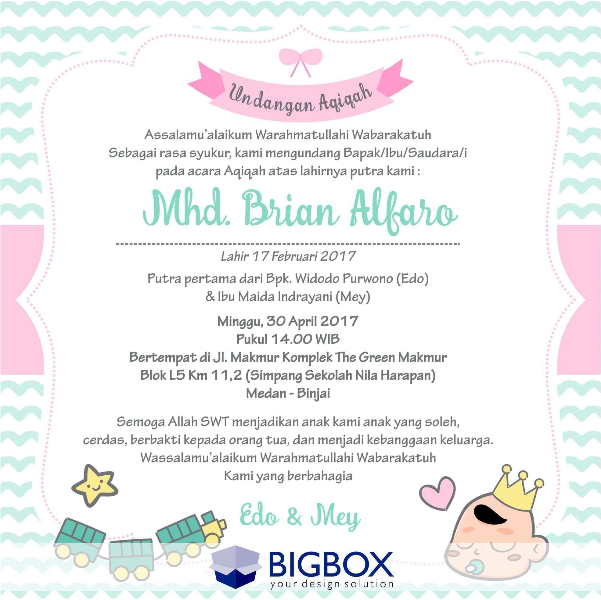 Download Template Undangan Aqiqah kartu ucapan terbaik