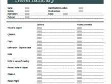 40 Printable Travel Itinerary Template For Executives Maker with Travel Itinerary Template For Executives