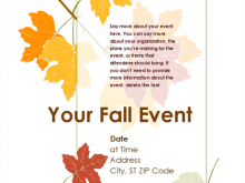 40 Report Fall Flyer Template For Free for Fall Flyer Template