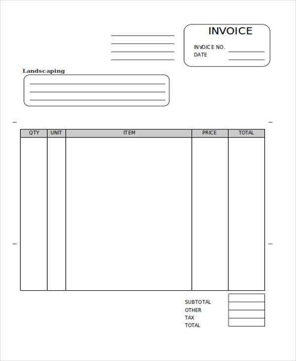 40 Standard Landscaping Invoice Template Pdf Layouts with Landscaping Invoice Template Pdf