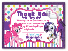 40 Standard My Little Pony Thank You Card Template for Ms Word by My Little Pony Thank You Card Template