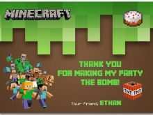 40 Visiting Minecraft Thank You Card Template Maker for Minecraft Thank You Card Template