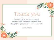 41 Blank Bridal Shower Thank You Card Templates Templates with Bridal Shower Thank You Card Templates