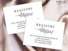41 Blank Free Printable Wedding Registry Card Template Photo with Free Printable Wedding Registry Card Template
