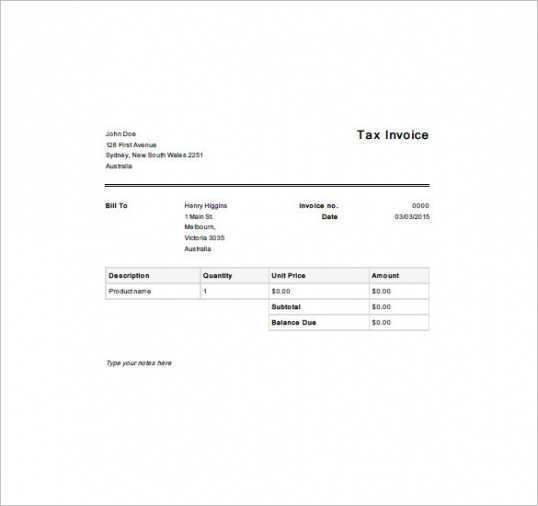 41 Blank Tax Invoice Template Pdf Australia in Photoshop for Tax Invoice Template Pdf Australia