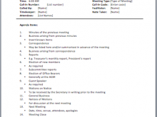 41 Creating Agenda Template For Agm Download for Agenda Template For Agm