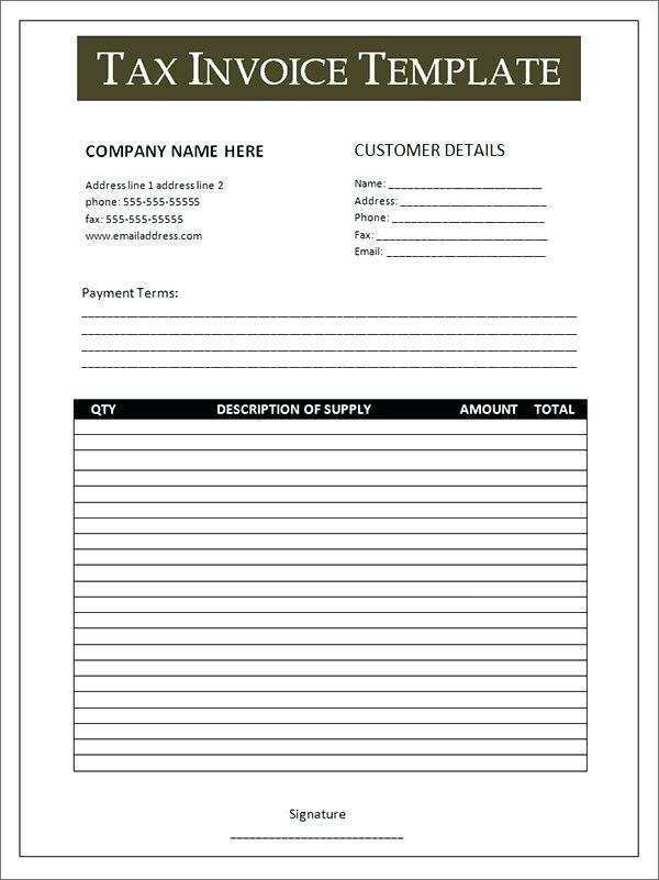 41 Creative Blank Tax Invoice Template For Free with Blank Tax Invoice ...