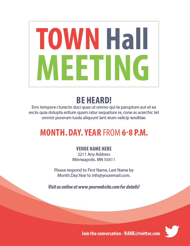 Town Hall Meeting Flyer Template