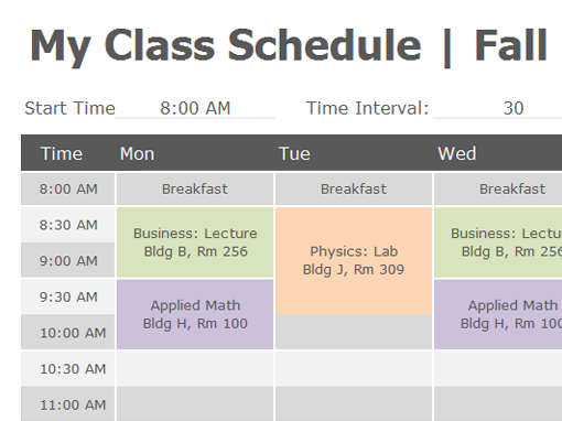 41 Format Class Schedule Template College in Word with Class Schedule Template College
