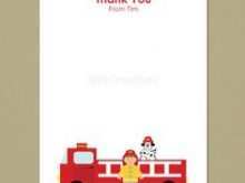 41 Format Fire Truck Thank You Card Template For Free with Fire Truck Thank You Card Template