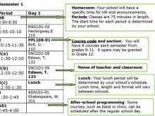 41 Format U Of S Class Schedule Template Formating for U Of S Class Schedule Template