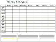 Weekly And Hourly Calendar Template from legaldbol.com