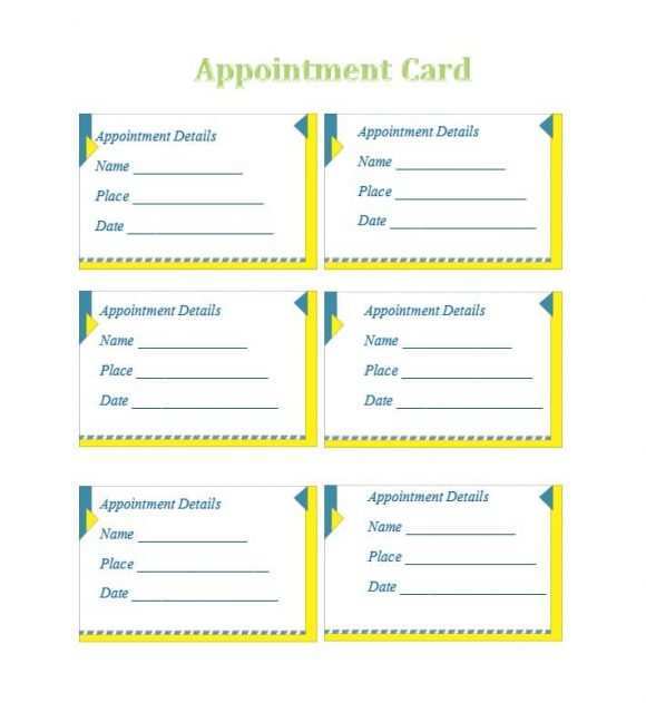 41 Free Free Printable Appointment Card Template Formating for Free Printable Appointment Card Template