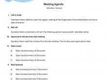 41 Free Printable Meeting Agenda Template With Minutes Photo with Meeting Agenda Template With Minutes