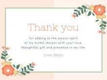 41 Free Printable Thank You Card Template For Bridal Shower Maker for Thank You Card Template For Bridal Shower