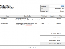 Tax Invoice Template Html