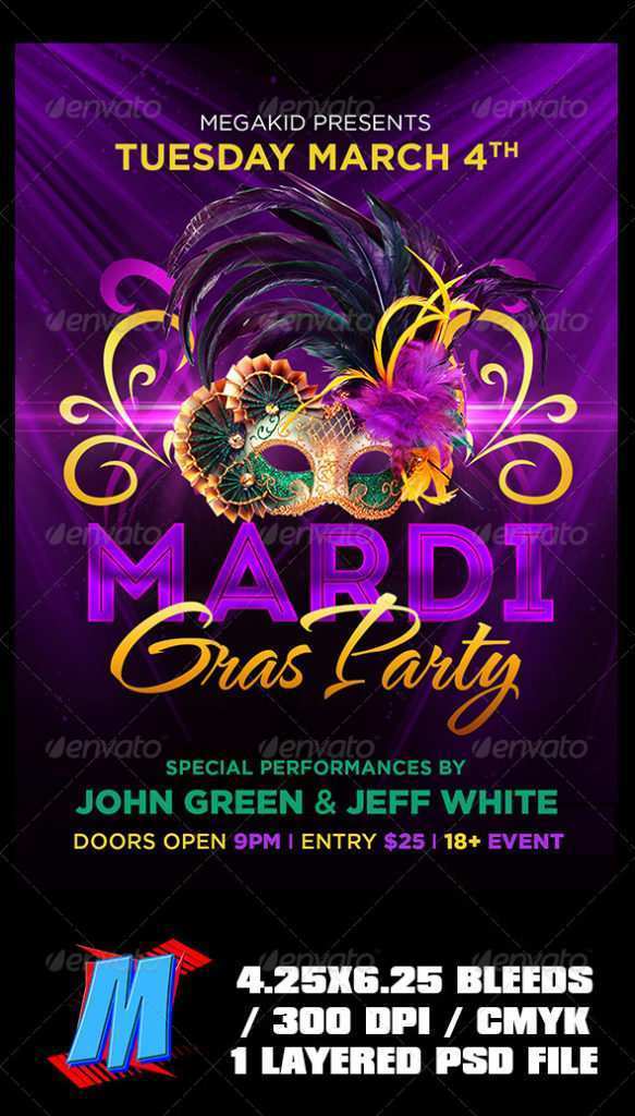 41 Online Mardi Gras Flyer Template for Ms Word by Mardi Gras Flyer Template